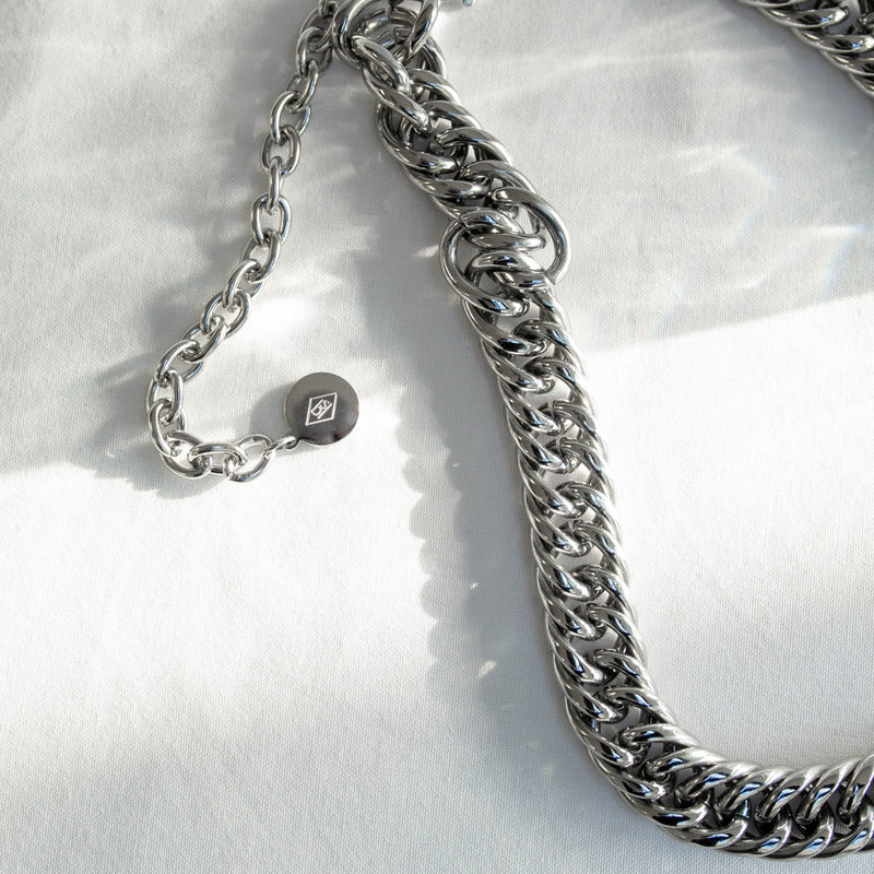 Silver cuban link chain