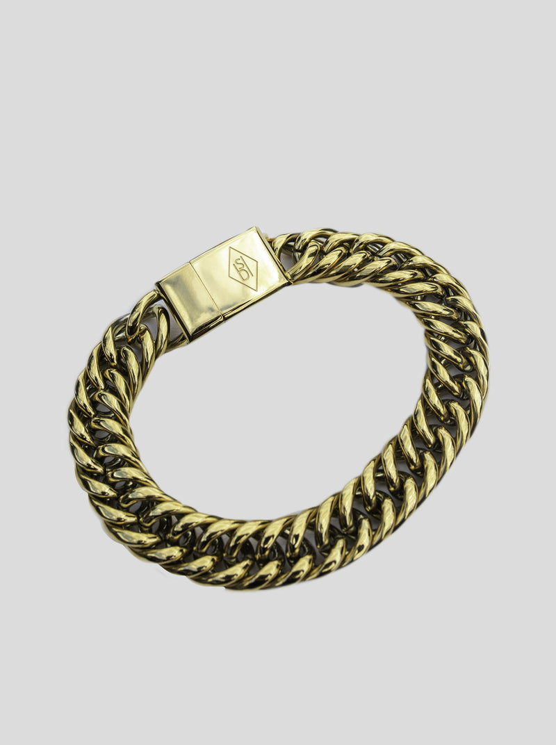 18K Gold cuban link bracelet