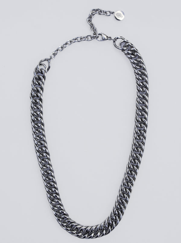 Stainless steel silver cuban link necklace chain